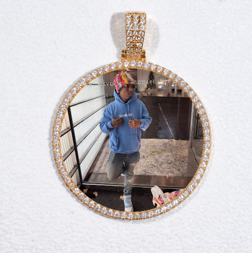 MEDIUM 3D CIRCLE CUSTOM PICTURE PENDANT