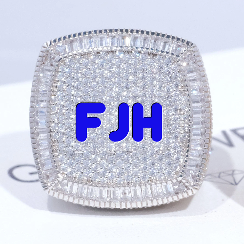 CUSTOM LETTER 3D ICED RING