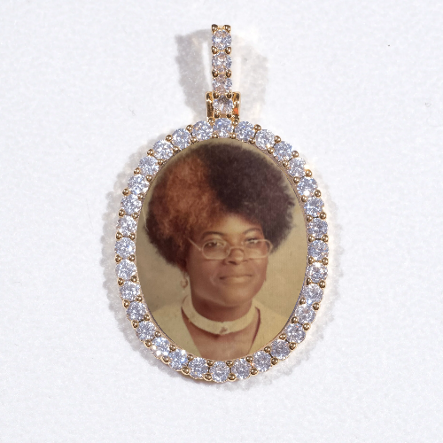 3D Oval Custom Picture Pendant