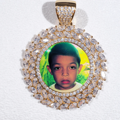 Large 3D Wheat Ear Custom Picture Pendant