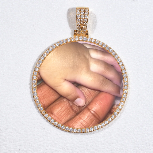 MEDIUM 3D CIRCLE CUSTOM PICTURE PENDANT