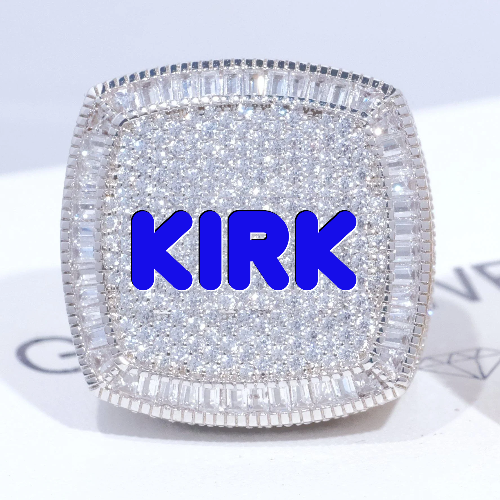 CUSTOM LETTER 3D ICED RING