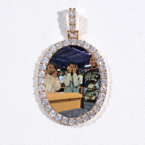 3D Oval Custom Picture Pendant