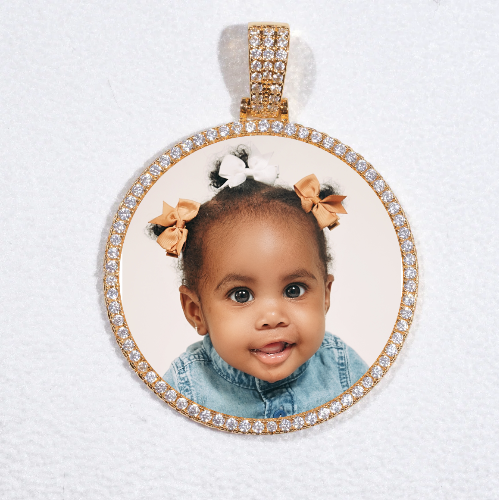 MEDIUM 3D CIRCLE CUSTOM PICTURE PENDANT