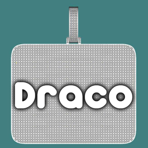CUSTOM LETTER NECKLACE 3D BIG SQUARE