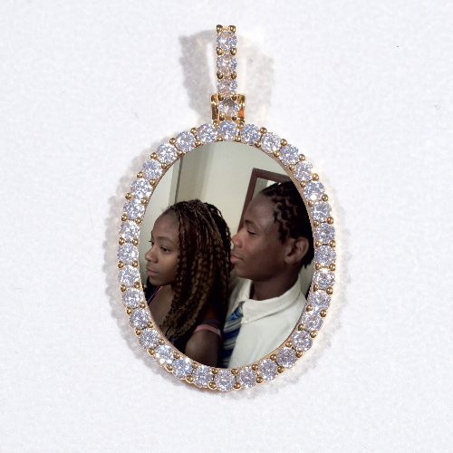 3D Oval Custom Picture Pendant