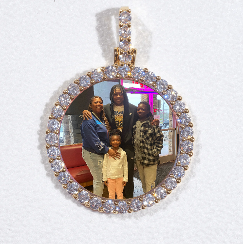3D CIRCLE CUSTOM PICTURE PENDANT SMALL SIZE