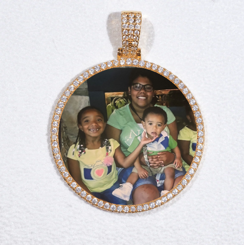 MEDIUM 3D CIRCLE CUSTOM PICTURE PENDANT