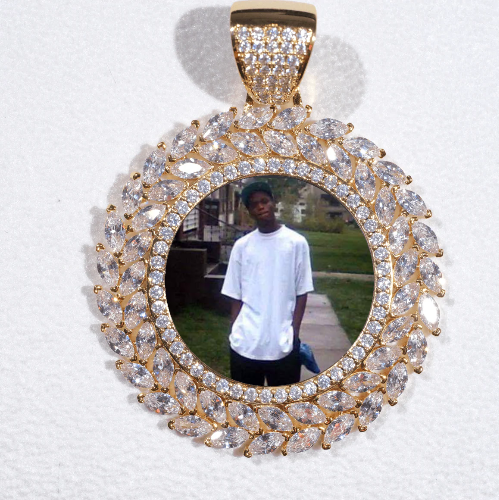Large 3D Wheat Ear Custom Picture Pendant