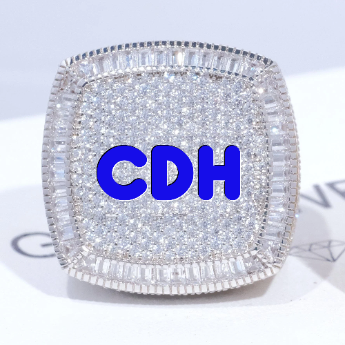 CUSTOM LETTER 3D ICED RING