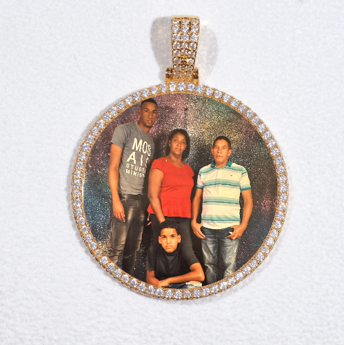 MEDIUM 3D CIRCLE CUSTOM PICTURE PENDANT