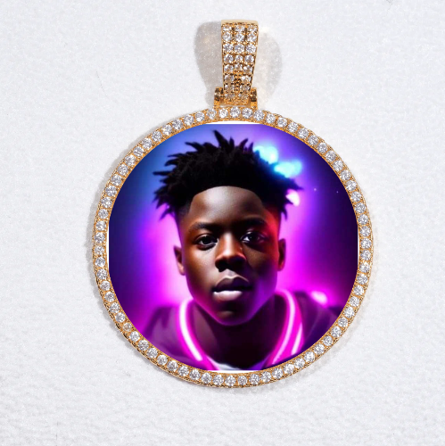 MEDIUM 3D CIRCLE CUSTOM PICTURE PENDANT