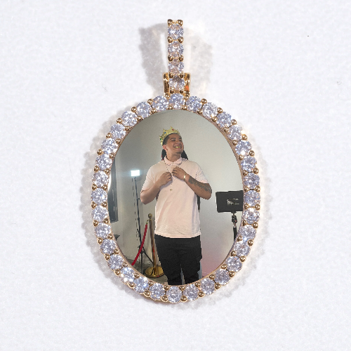 3D Oval Custom Picture Pendant
