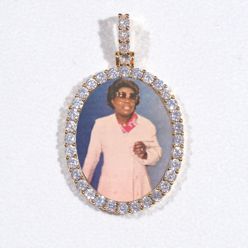 3D Oval Custom Picture Pendant