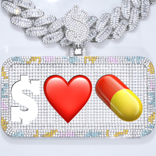 CUSTOM LETTER NECKLACE 3D COLORFUL SQUARE