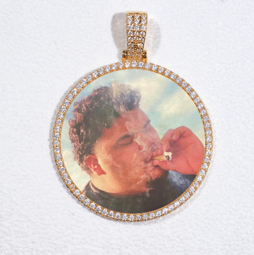 MEDIUM 3D CIRCLE CUSTOM PICTURE PENDANT