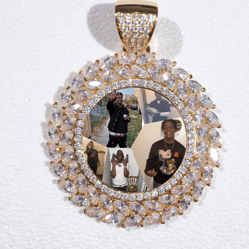 Large 3D Wheat Ear Custom Picture Pendant