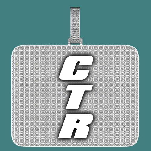 CUSTOM LETTER NECKLACE 3D BIG SQUARE