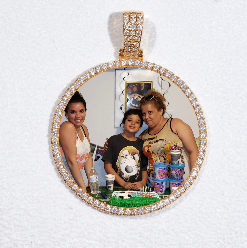 MEDIUM 3D CIRCLE CUSTOM PICTURE PENDANT