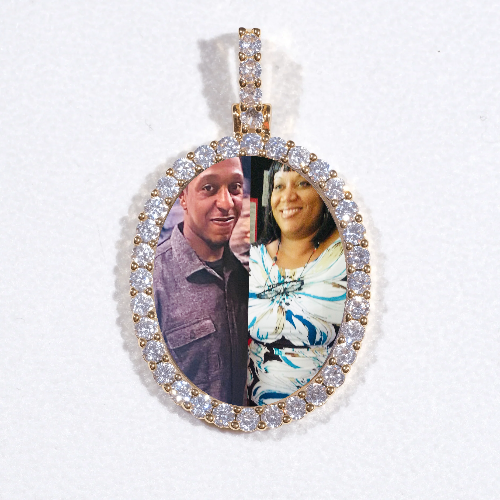 3D Oval Custom Picture Pendant