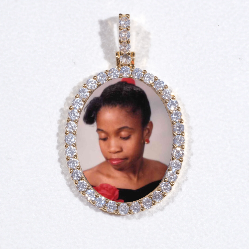 3D Oval Custom Picture Pendant