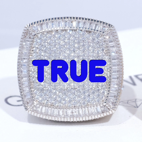 CUSTOM LETTER 3D ICED RING