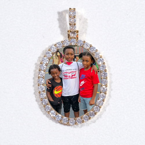 3D Oval Custom Picture Pendant