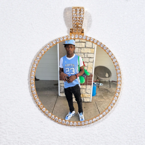 MEDIUM 3D CIRCLE CUSTOM PICTURE PENDANT