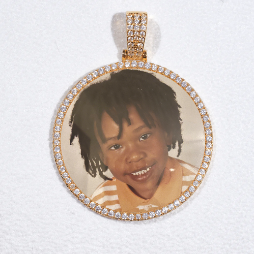MEDIUM 3D CIRCLE CUSTOM PICTURE PENDANT