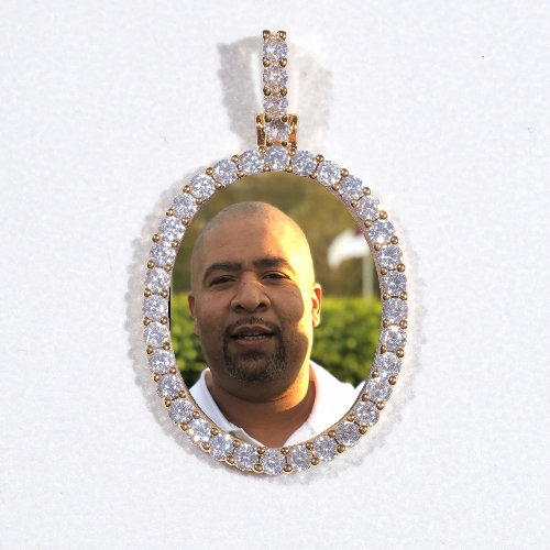 3D Oval Custom Picture Pendant