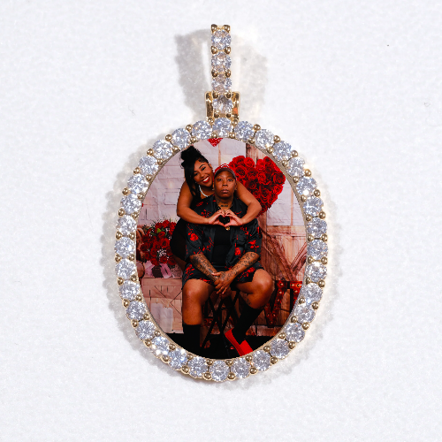 3D Oval Custom Picture Pendant
