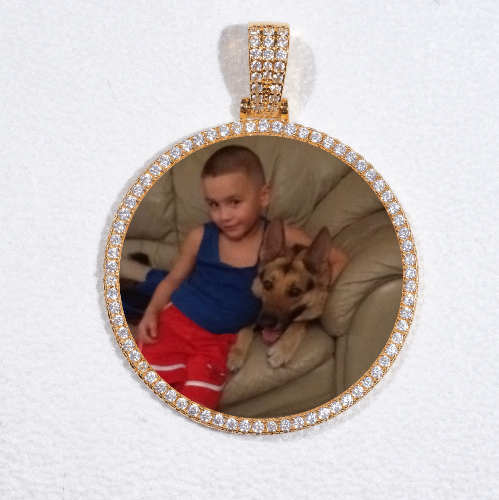 MEDIUM 3D CIRCLE CUSTOM PICTURE PENDANT