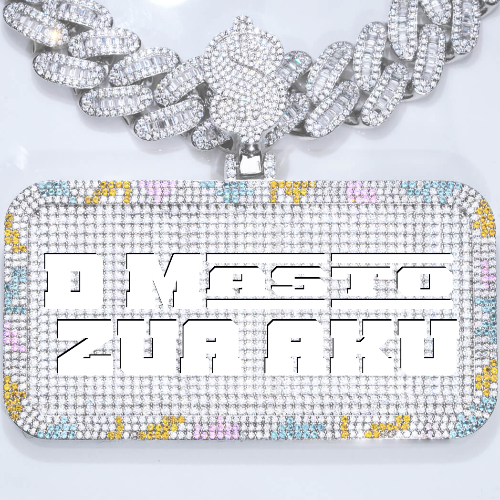 CUSTOM LETTER NECKLACE 3D COLORFUL SQUARE