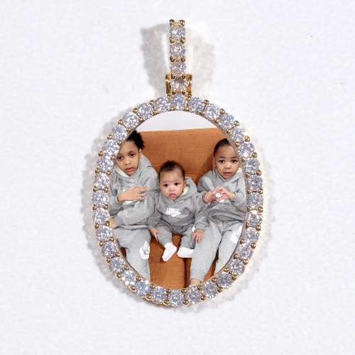3D Oval Custom Picture Pendant