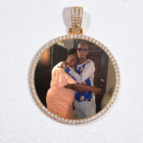 MEDIUM 3D CIRCLE CUSTOM PICTURE PENDANT