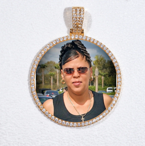 MEDIUM 3D CIRCLE CUSTOM PICTURE PENDANT