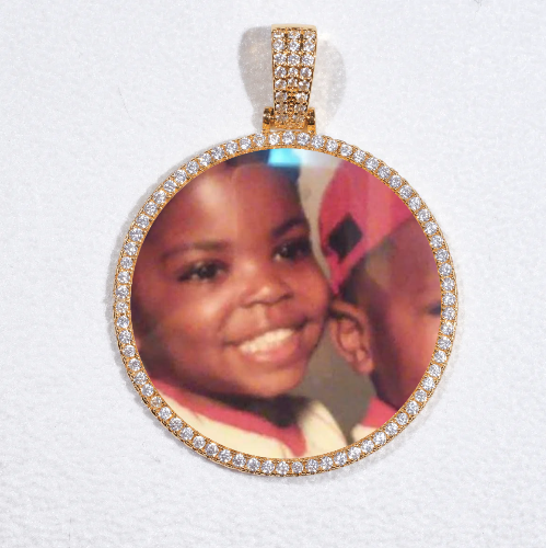 MEDIUM 3D CIRCLE CUSTOM PICTURE PENDANT