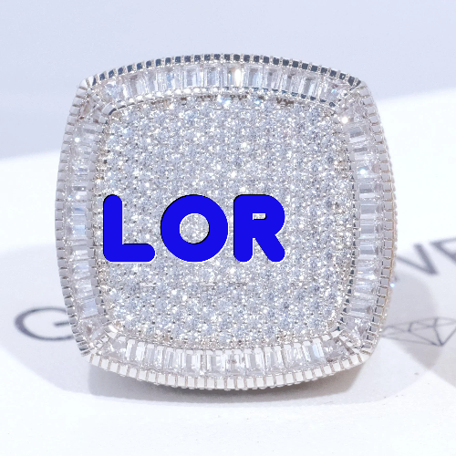 CUSTOM LETTER 3D ICED RING