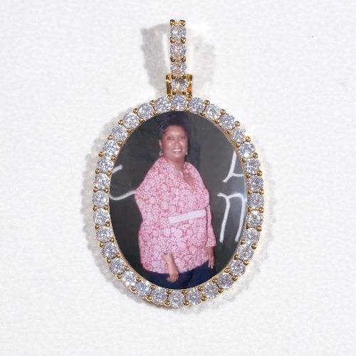 3D Oval Custom Picture Pendant