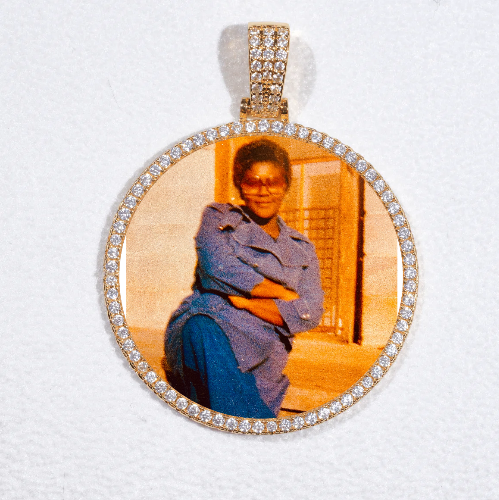 MEDIUM 3D CIRCLE CUSTOM PICTURE PENDANT