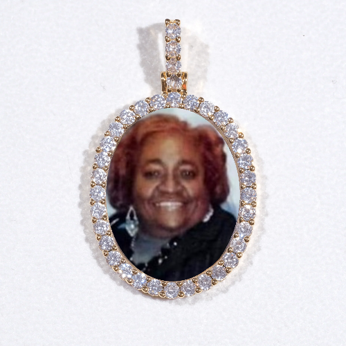 3D Oval Custom Picture Pendant