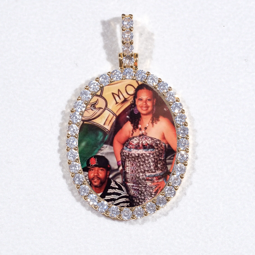3D Oval Custom Picture Pendant