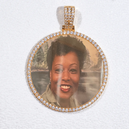 MEDIUM 3D CIRCLE CUSTOM PICTURE PENDANT