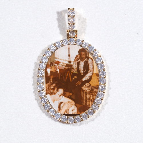 3D Oval Custom Picture Pendant