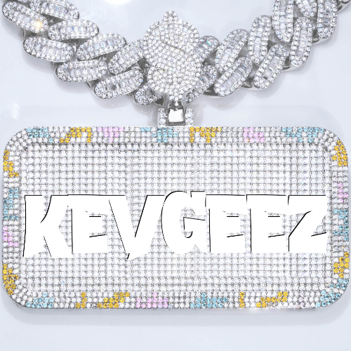 CUSTOM LETTER NECKLACE 3D COLORFUL SQUARE