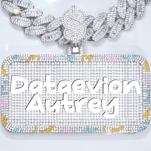 CUSTOM LETTER NECKLACE 3D COLORFUL SQUARE