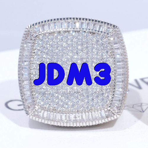 CUSTOM LETTER 3D ICED RING