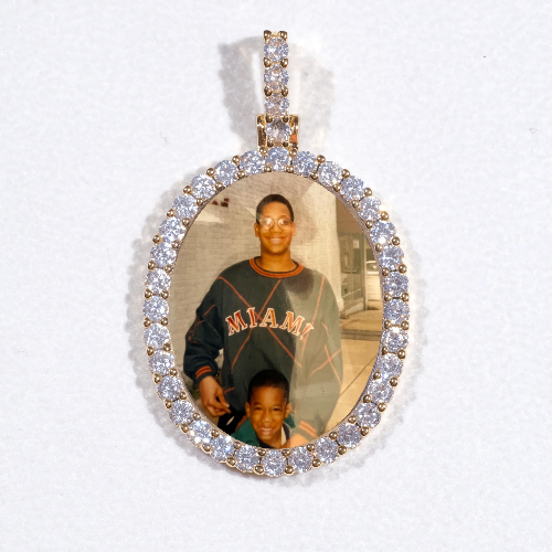 3D Oval Custom Picture Pendant