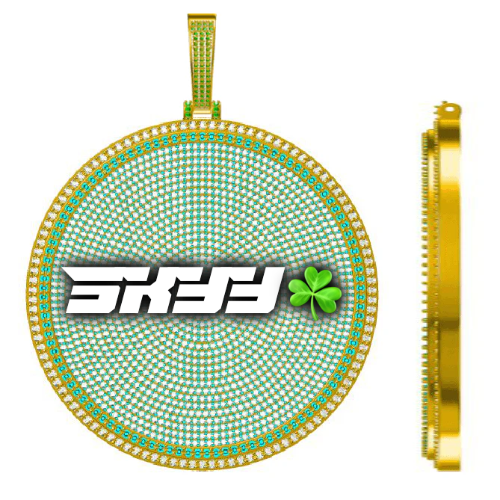 CUSTOM LETTER NECKLACE 3D BIG DISC