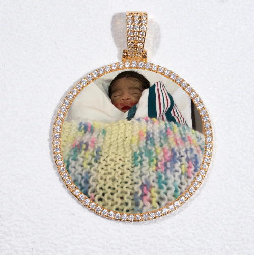 MEDIUM 3D CIRCLE CUSTOM PICTURE PENDANT
